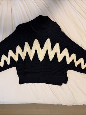 ba&sh Zigzag Knit Sweater